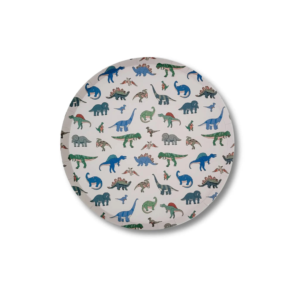 Dinosaur Pattern Paper Party Plates (12pcs) – The Party Edit
